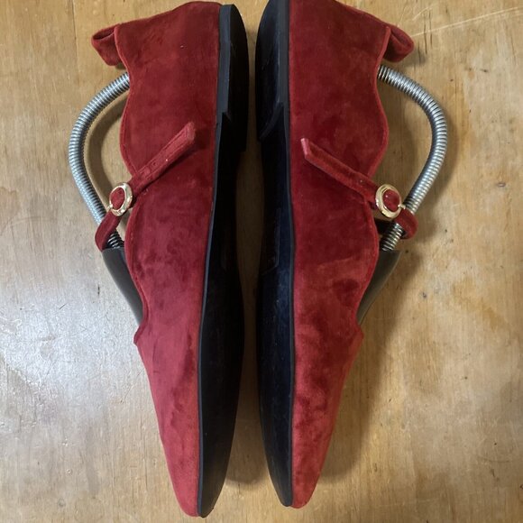 Farm Rio Women Mary Jane Flats Adjustable Straps Buckle Square Toe Red Size 9 - Picture 6 of 12